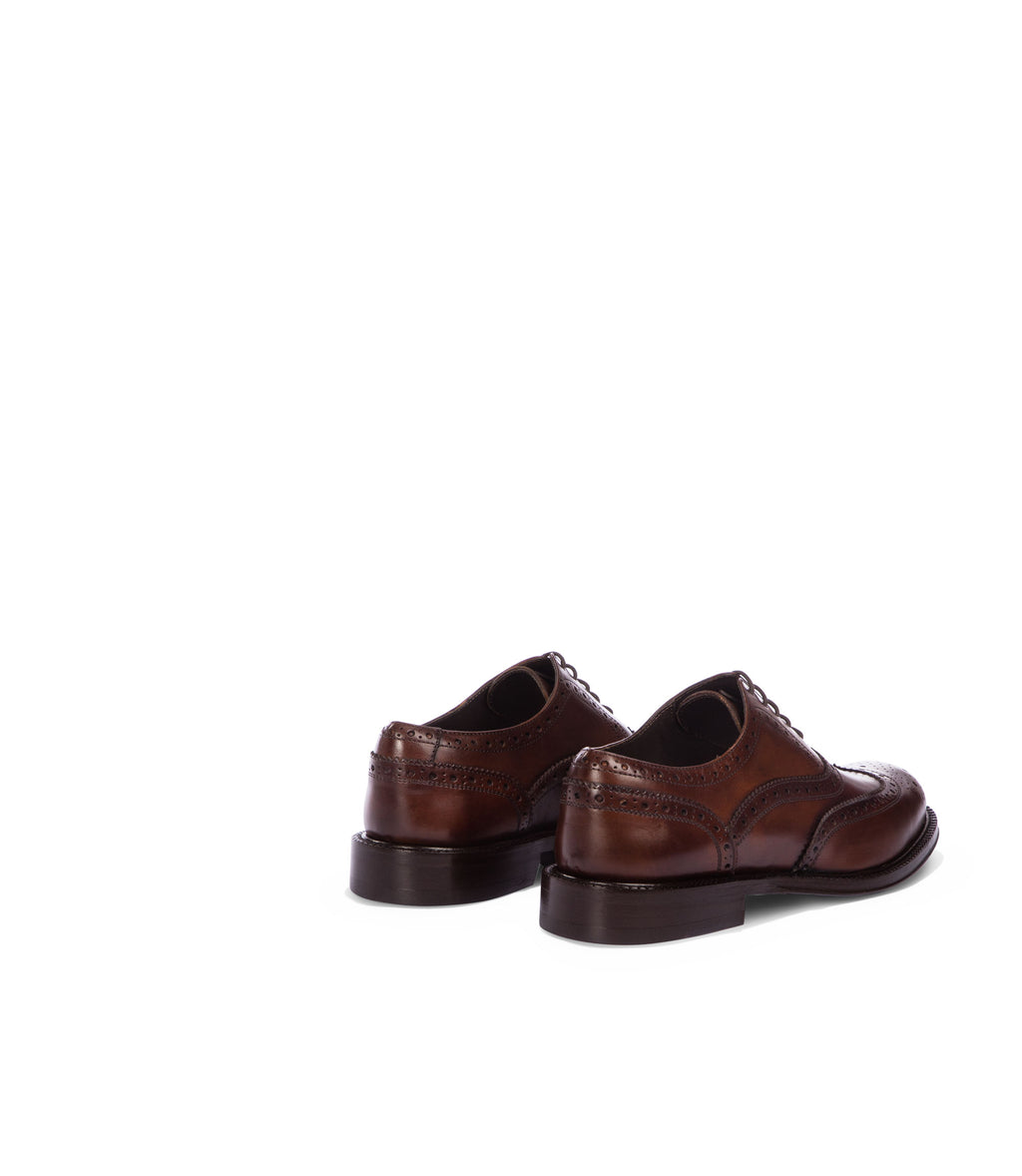 Loriblu Stringate oxford in pelle brogue marrone Fino al 55% di sconto
