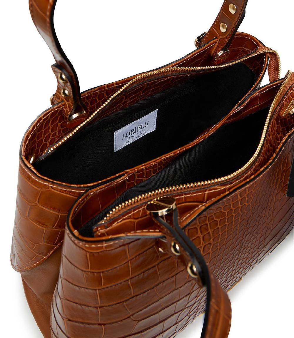 Loriblu Borsa tote cuoio in pelle stampa cocco Discount Store per i nuovi prodotti