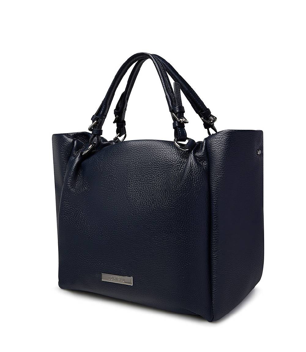Loriblu Borsa in pelle martellata blu Esporta salva