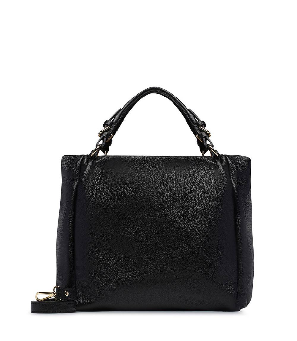 Loriblu Borsa nera in pelle martellata Black Friday Prezzi