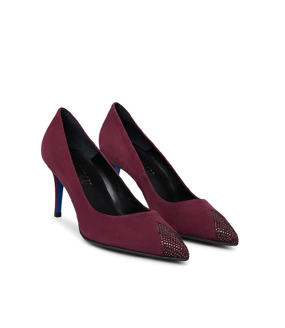 Loriblu Décolleté in camoscio borgogna con cristalli 50% di sconto per tempo limitato