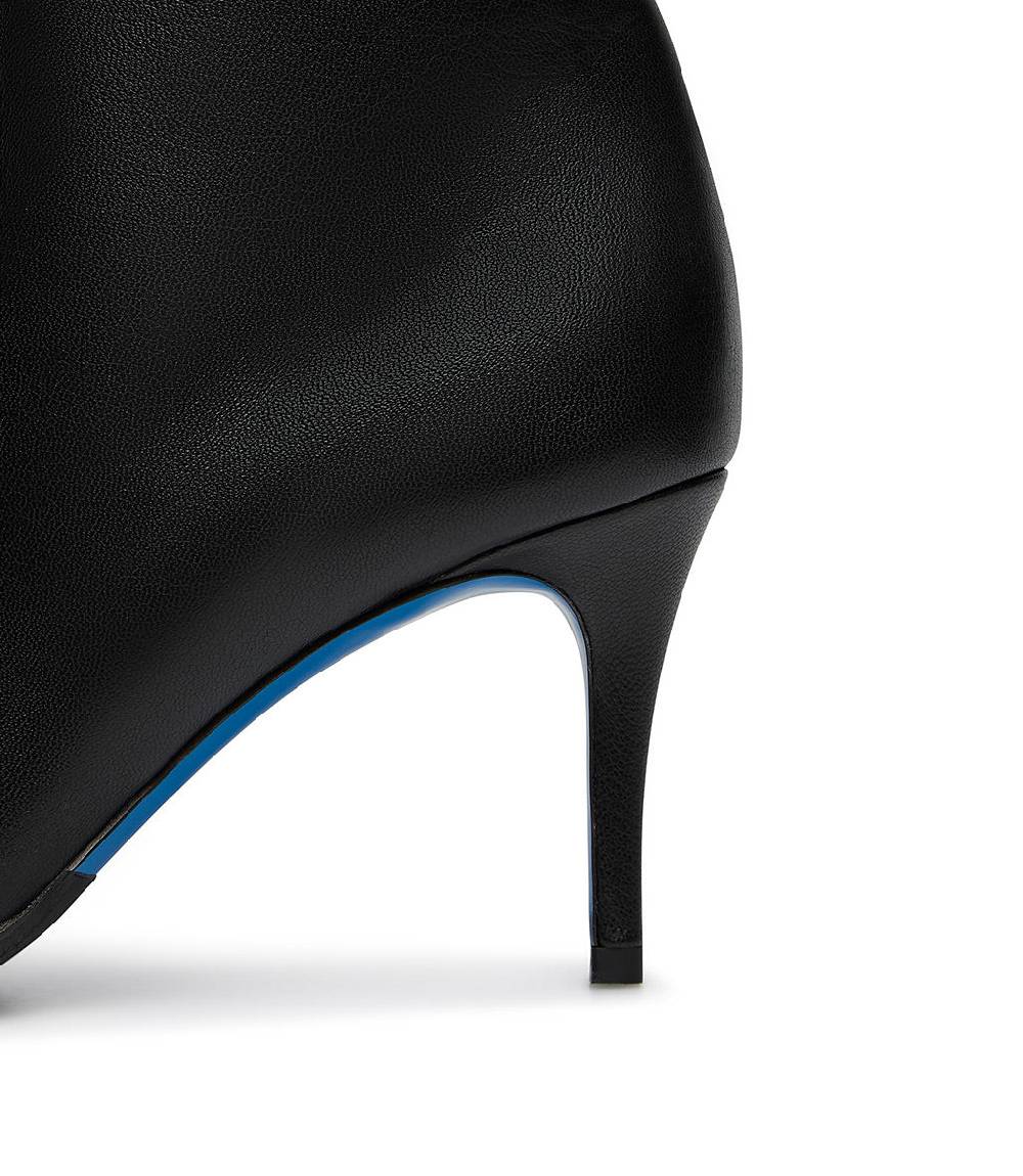 Loriblu Stivaletti in nappa nera con cristalli Italia
