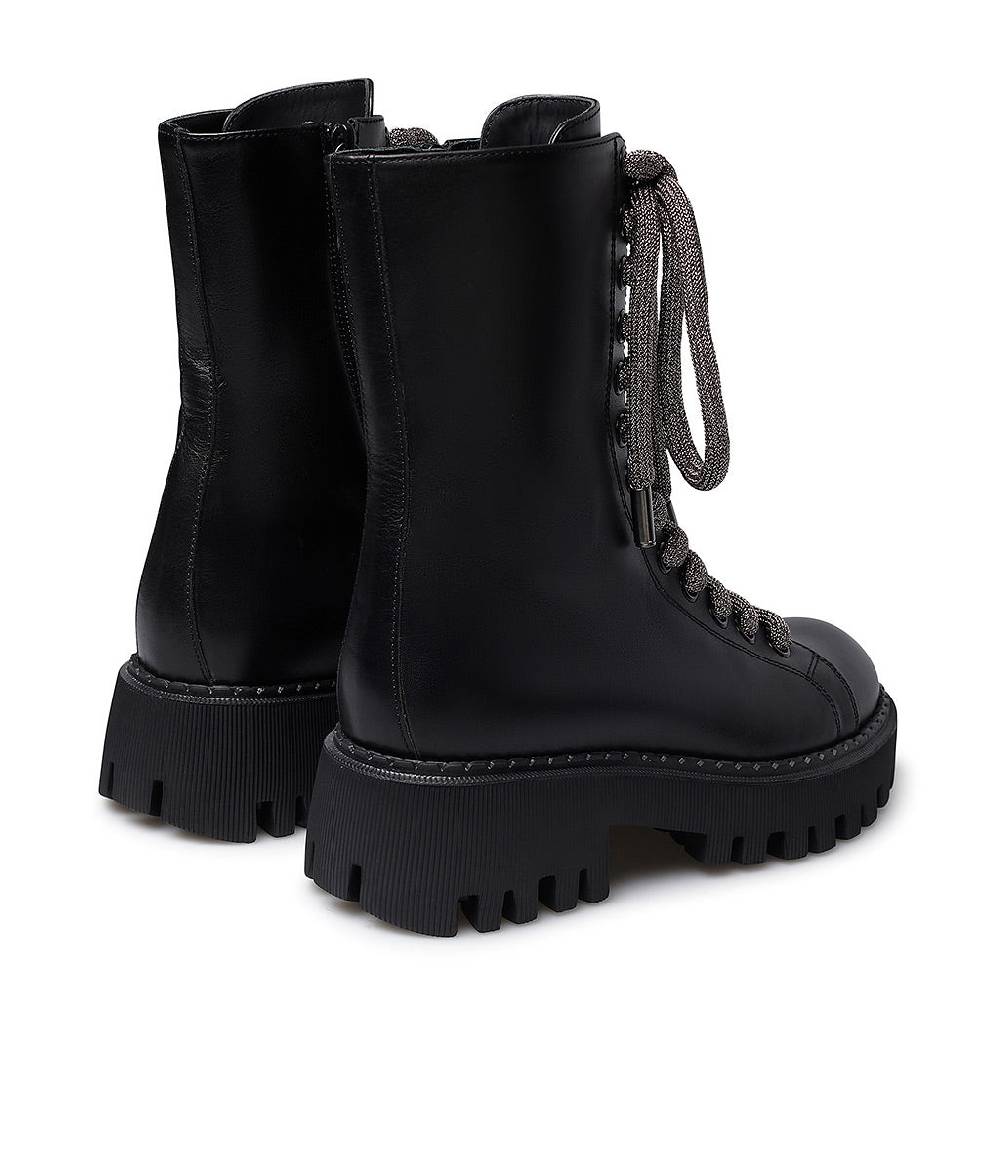 Loriblu Anfibi in pelle nera Qualità