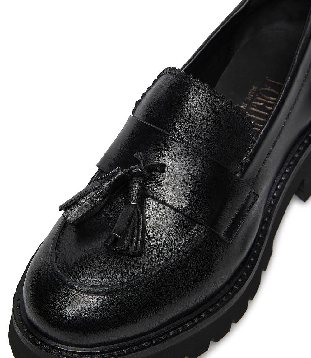 Loriblu Mocassini in nappa nera con nappine Convenienza