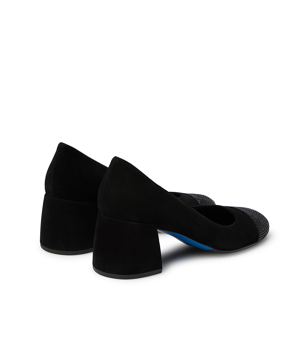 Loriblu Décolleté in camoscio nero con cristalli Sconto