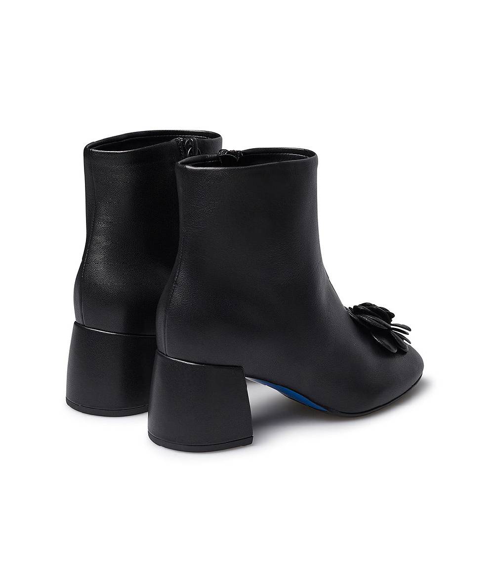 Loriblu Stivaletto in nappa nera con fiore Outlet