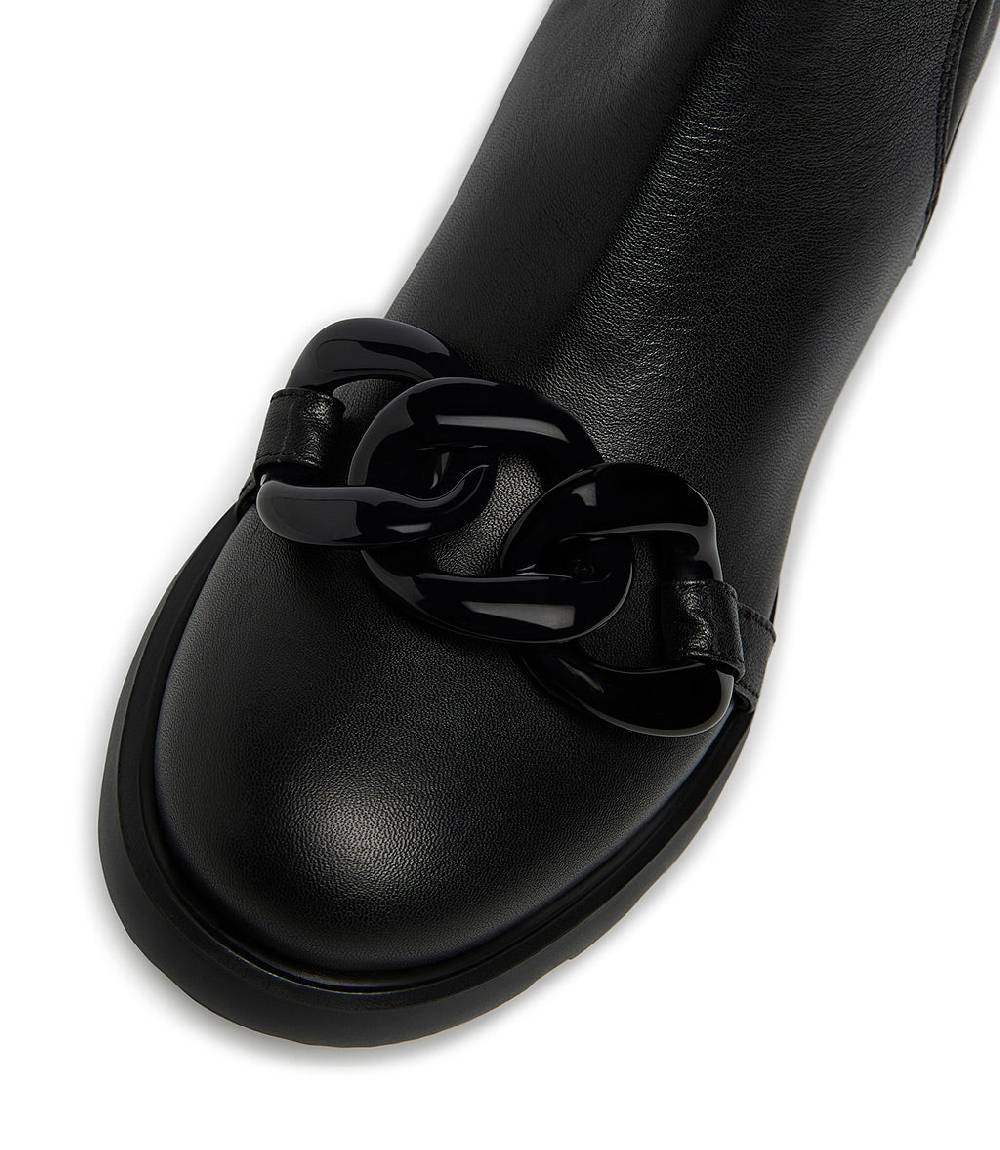Loriblu Stivaletto in nappa nera con accessorio Hotsell