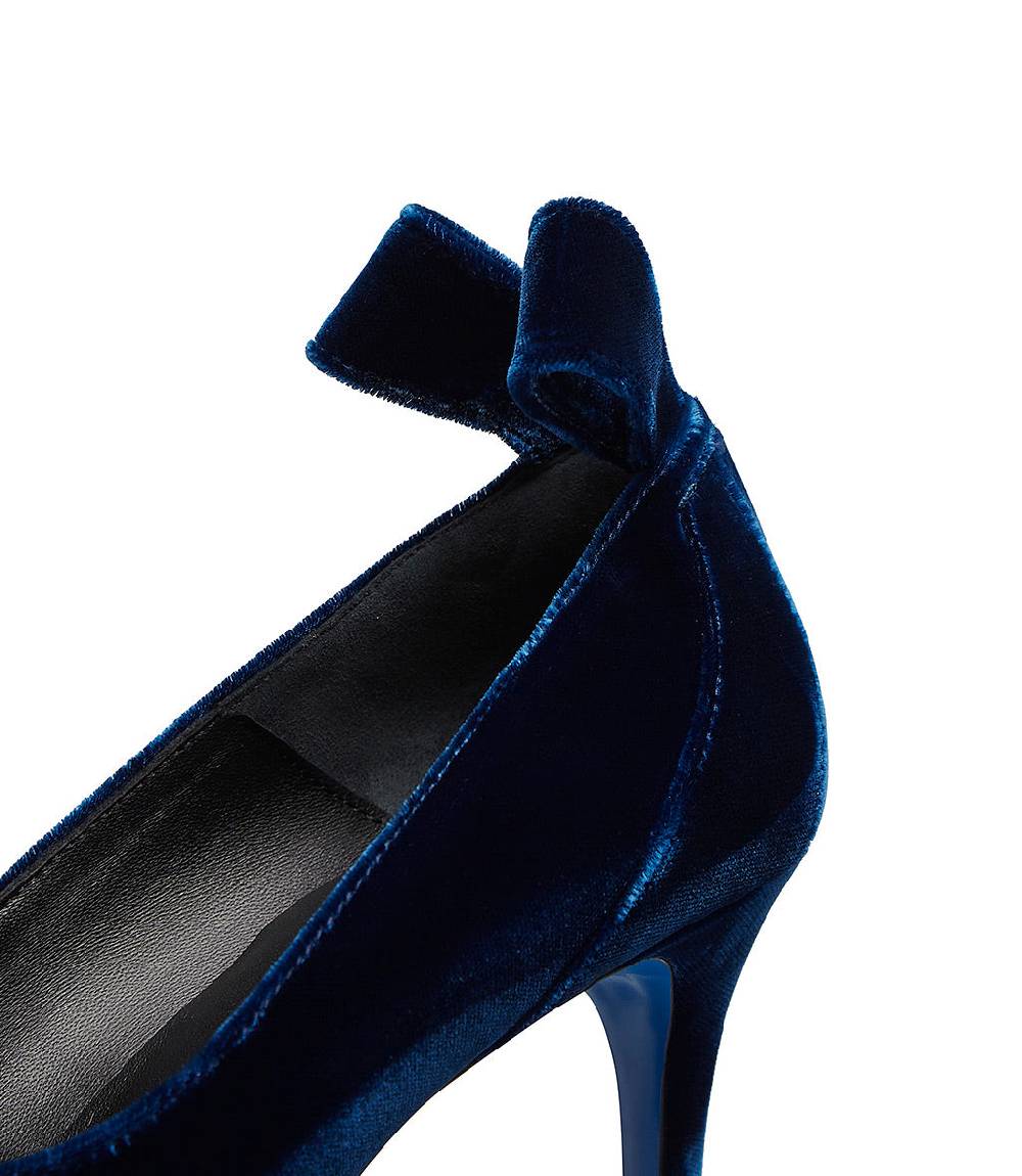Loriblu Décolleté in velluto blu Nuova