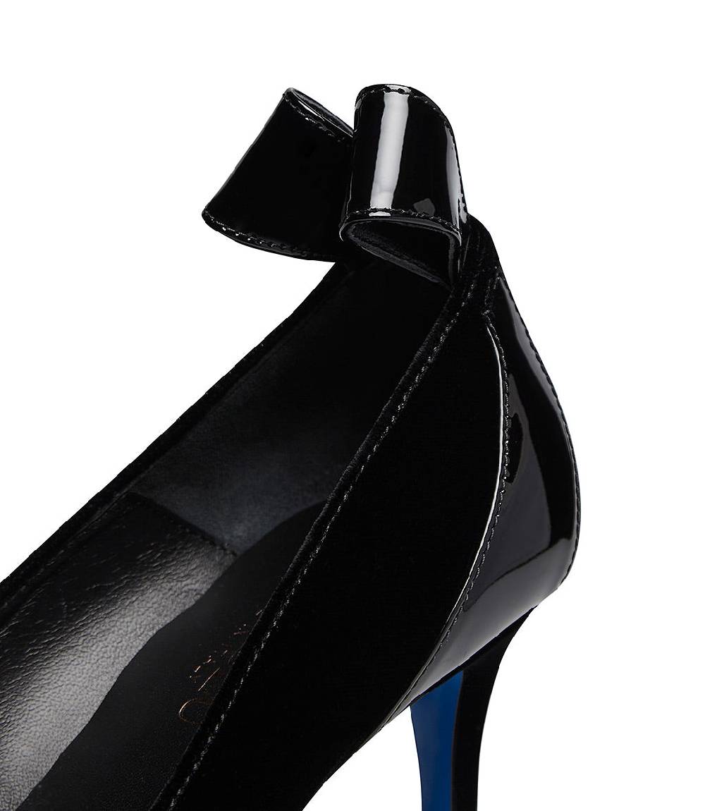 Loriblu Décolleté in velluto e vernice nera Moda