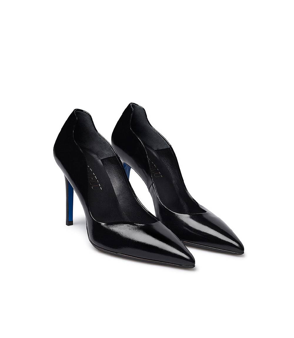 Loriblu Décolleté onda in pelle lucida nera Sconto di tempo limitato