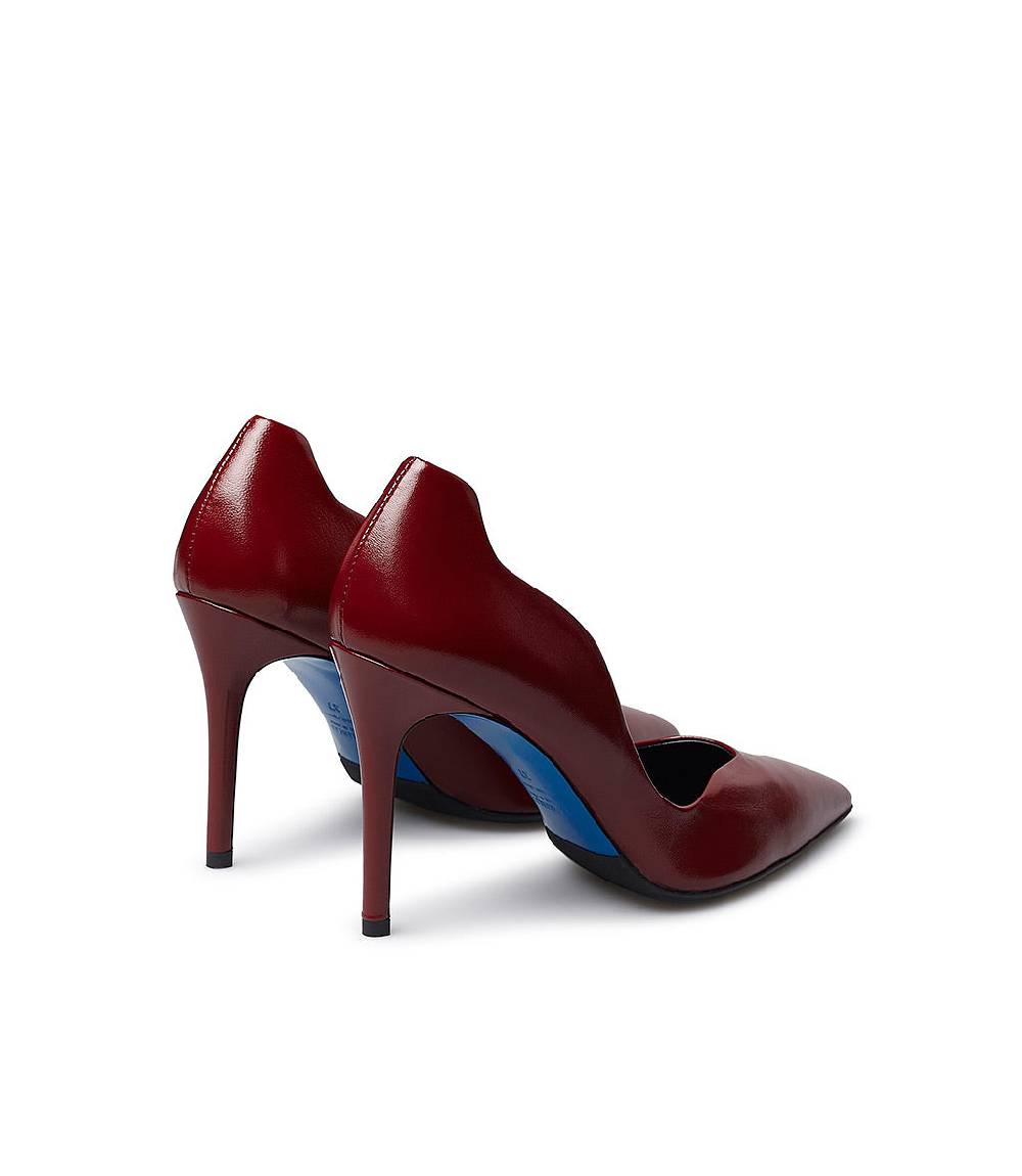 Loriblu Décolleté onda in pelle lucida bordeaux Fornitura limitata