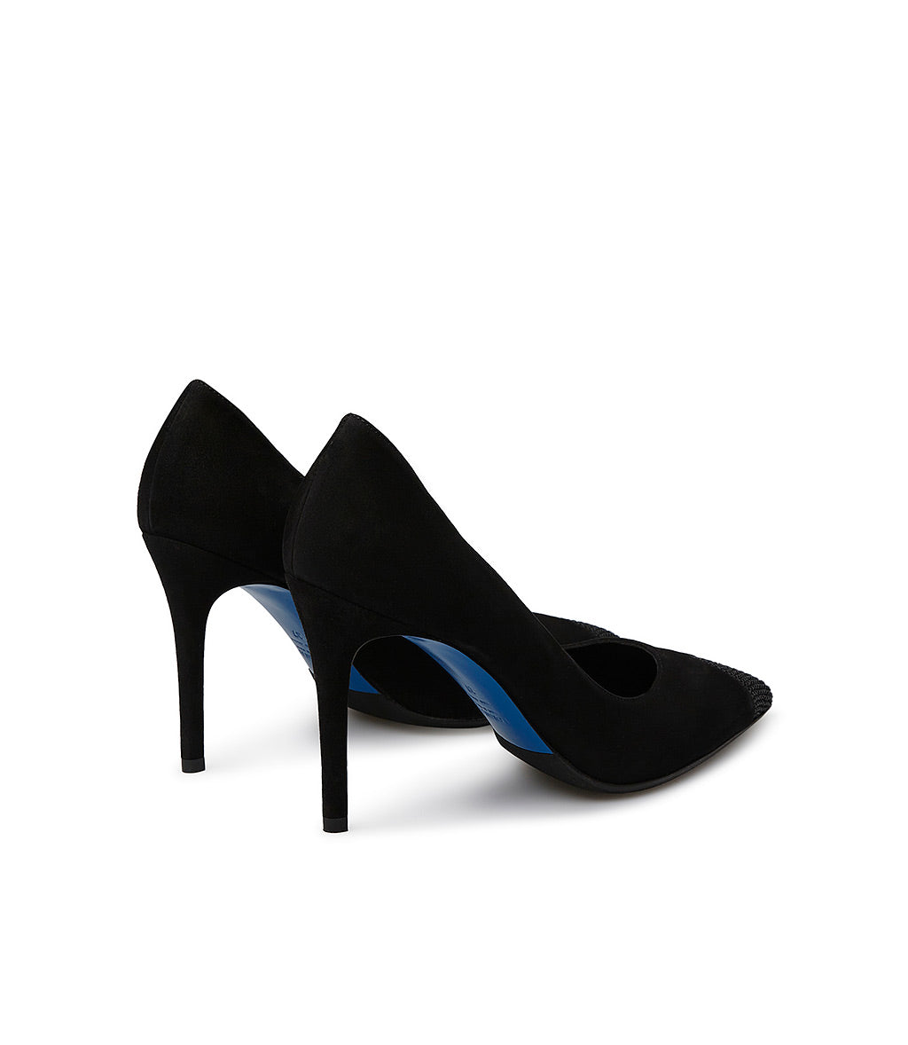 Loriblu Décolleté in nappa nera con cristalli Shopping online