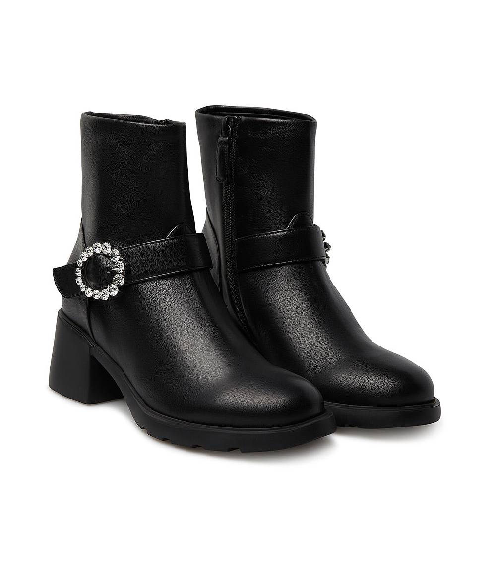 Loriblu Stivaletto in nappa nera con fibbia gioiello Latest fashion