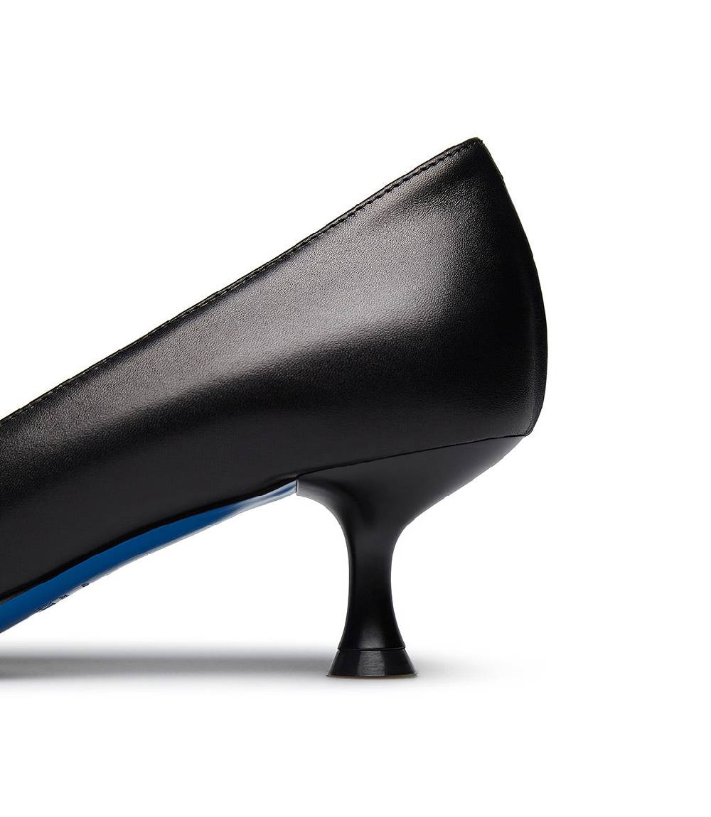 Loriblu Décolleté in nappa nera con cinturini Online Outlet