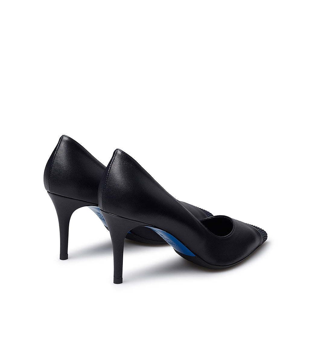 Loriblu Décolleté in nappa blu con cristalli Offerte stagionali