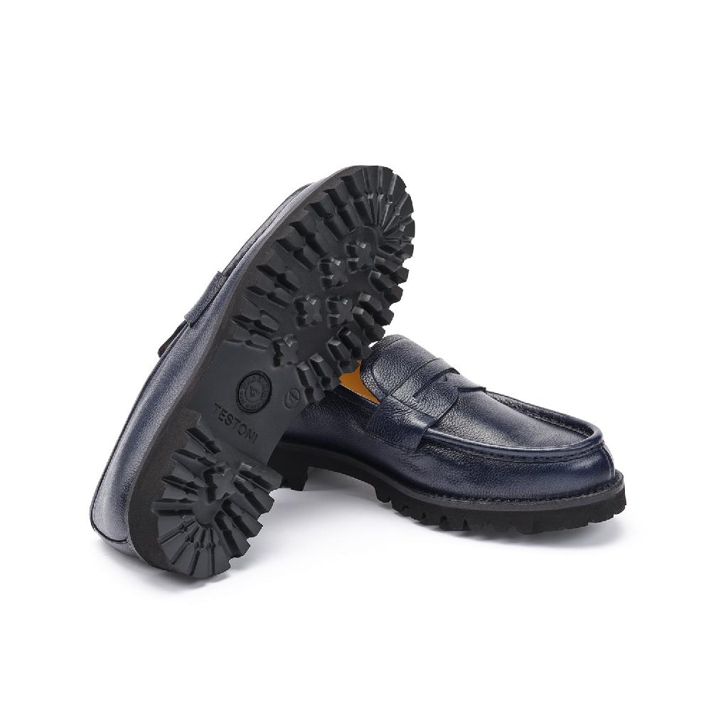 A.Testoni COURMAYEUR LOAFER GRAINED CALF Novità