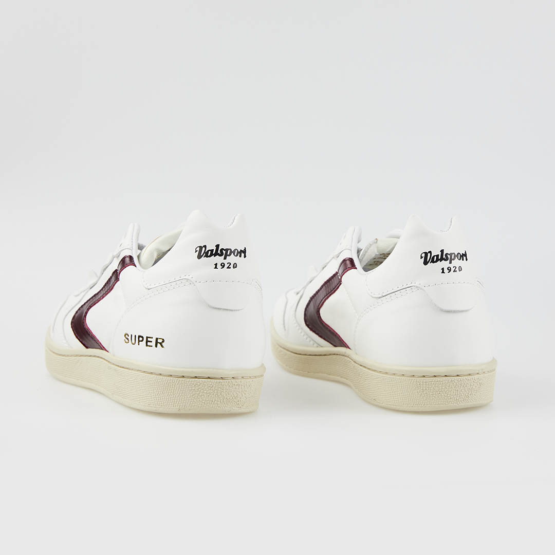 Valsport Super Pelle Bianco Bordeaux Saldi Di Fabbrica