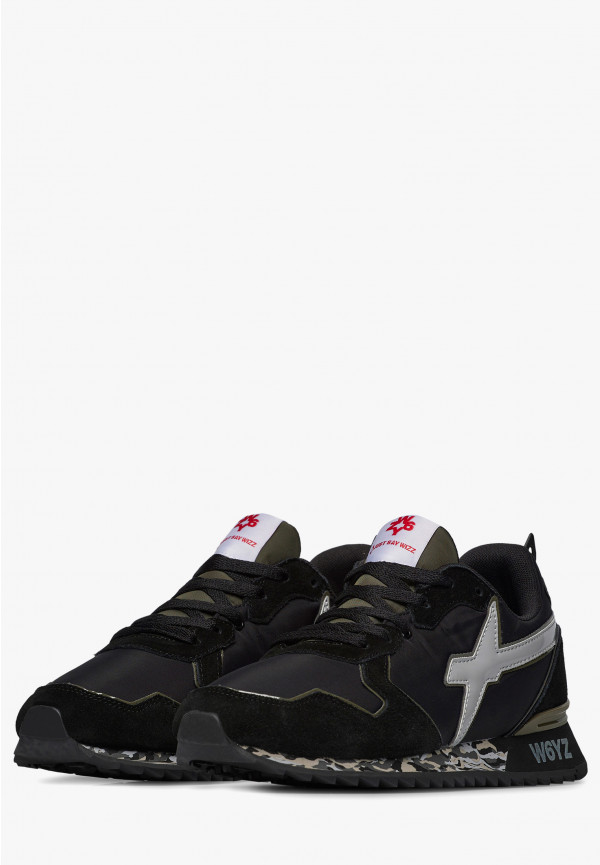W6yz Sneakers in tessuto tecnico e suede Nero -JET-M Spedizione gratuita