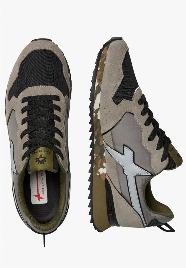 W6yz Sneakers in tessuto tecnico e suede Grigio-Nero -JET-M Grande vendita
