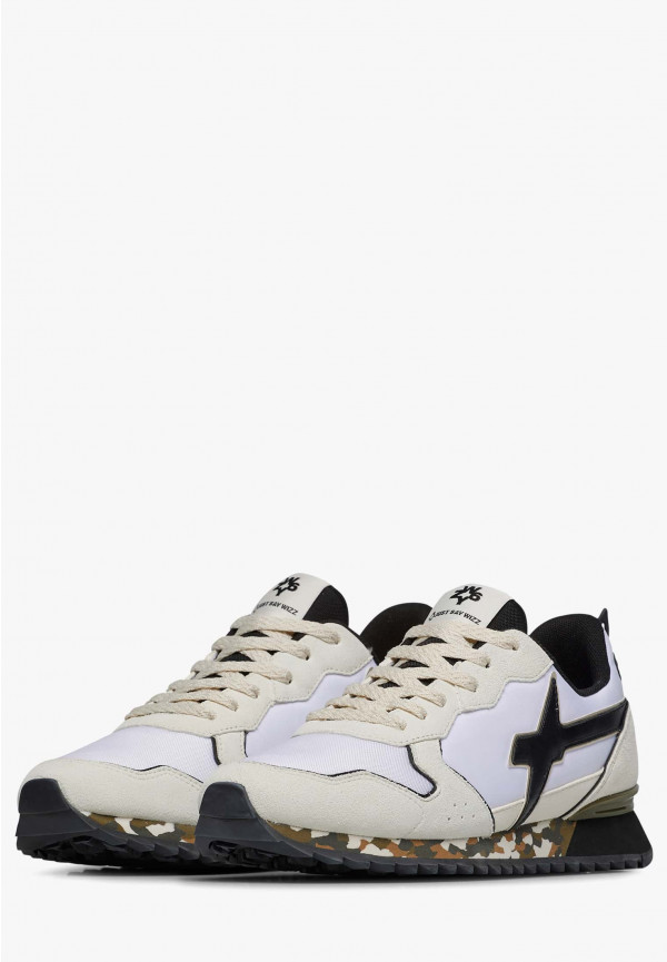 W6yz Sneakers in tessuto tecnico e suede Beige-Nero -JET-M Cyber Monday