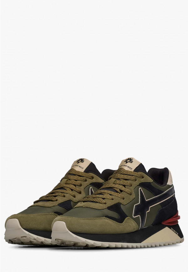 W6yz Sneakers in tessuto tecnico e suede Militare -YAK-M In Saldo