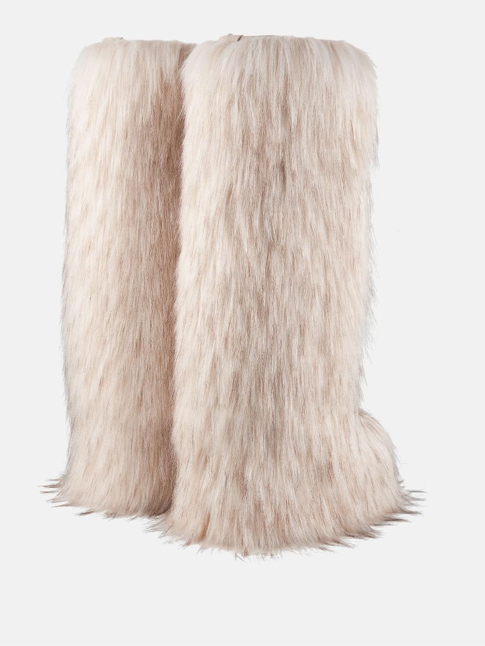 Moon Boot Icon Yeti High Faux-Fur Bianco Moon Boot + Jacquemus Presa