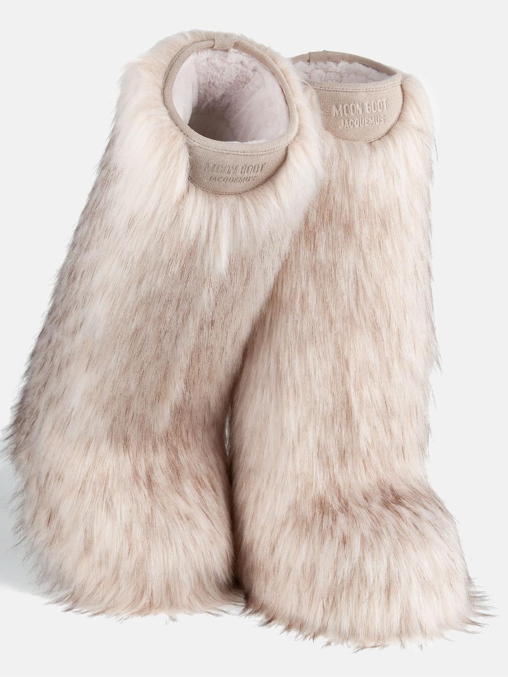 Moon Boot Icon Yeti High Faux-Fur Bianco Moon Boot + Jacquemus Presa