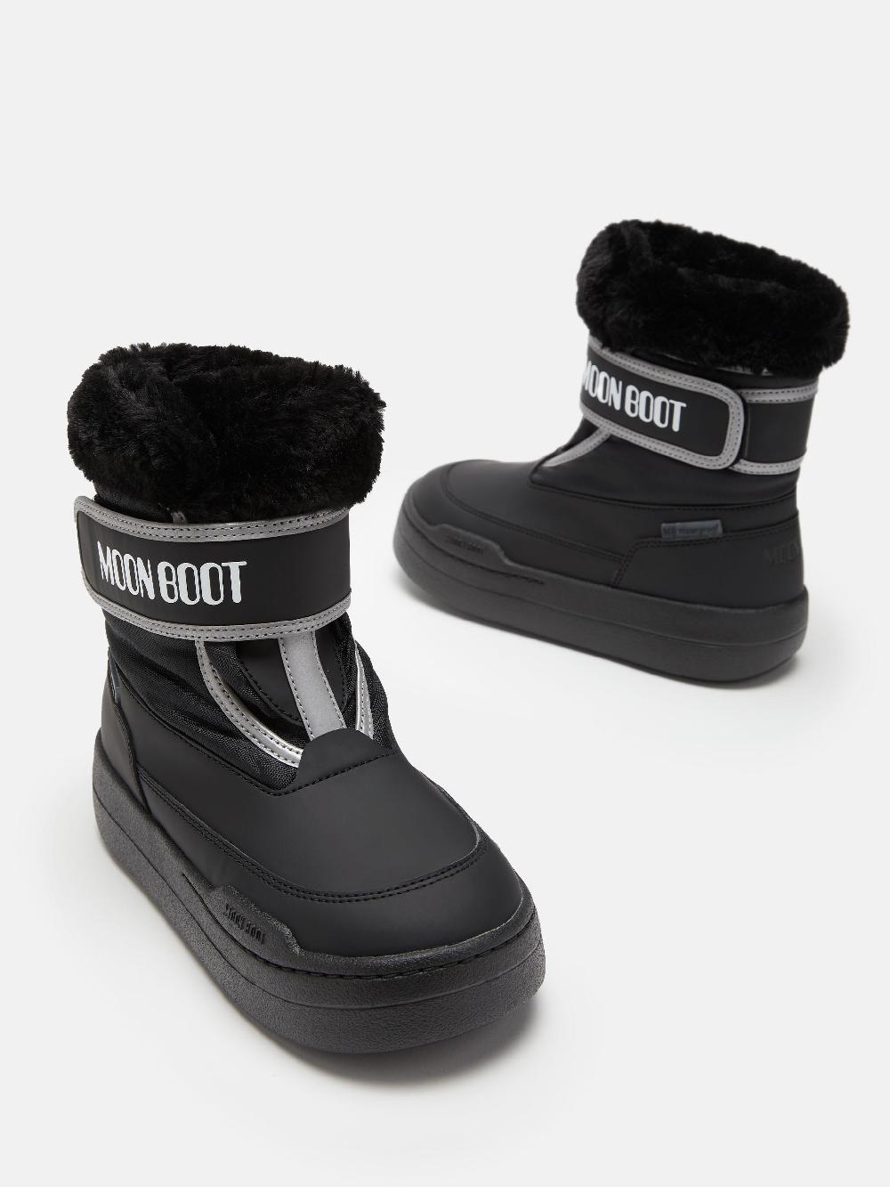 Moon Boot JUNIOR PARK NERO CON CHIUSURA A STRAPPO Cyber Monday
