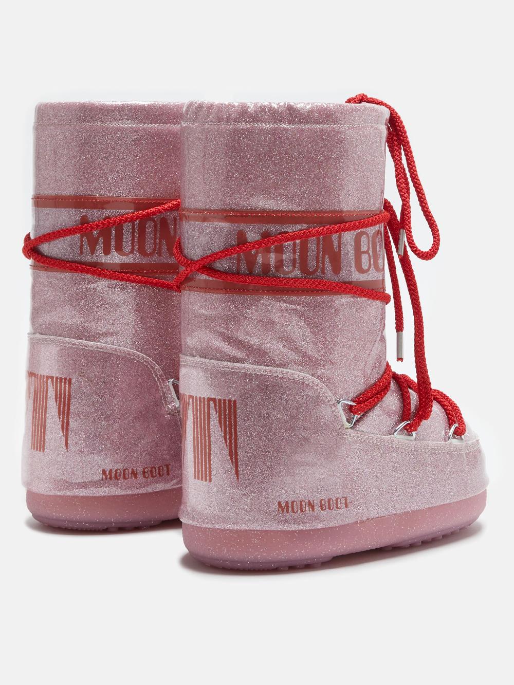 Moon Boot ICON JUNIOR GLITTER ROSA Super Saving Price