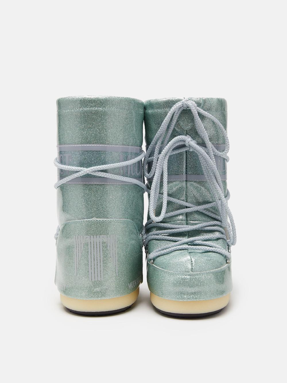 Moon Boot ICON JUNIOR GLITTER BLU Rilascio limitato