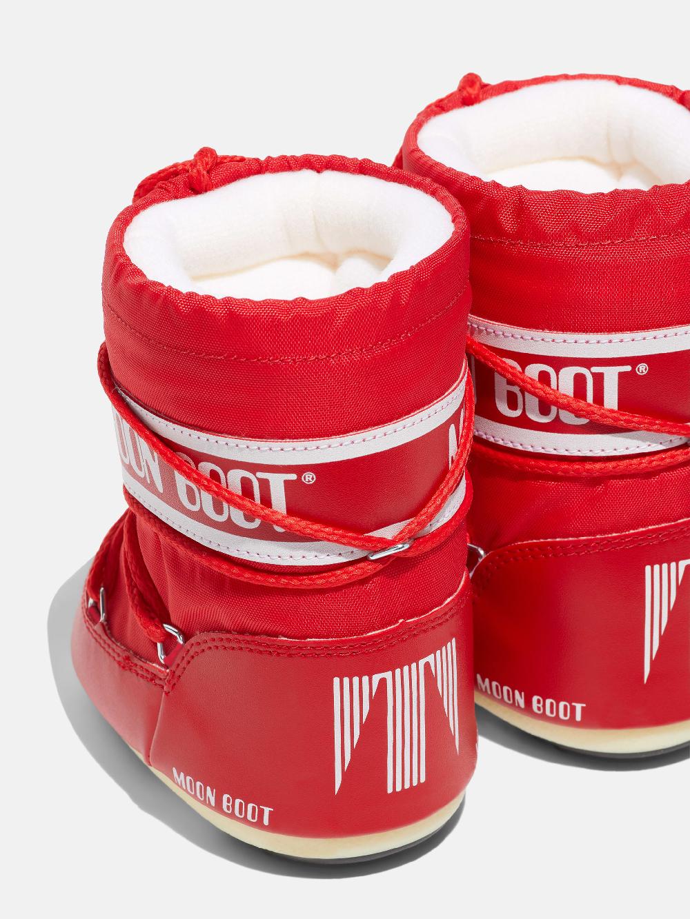 Moon Boot ICON MINI ROSSO IN NYLON Latest stili