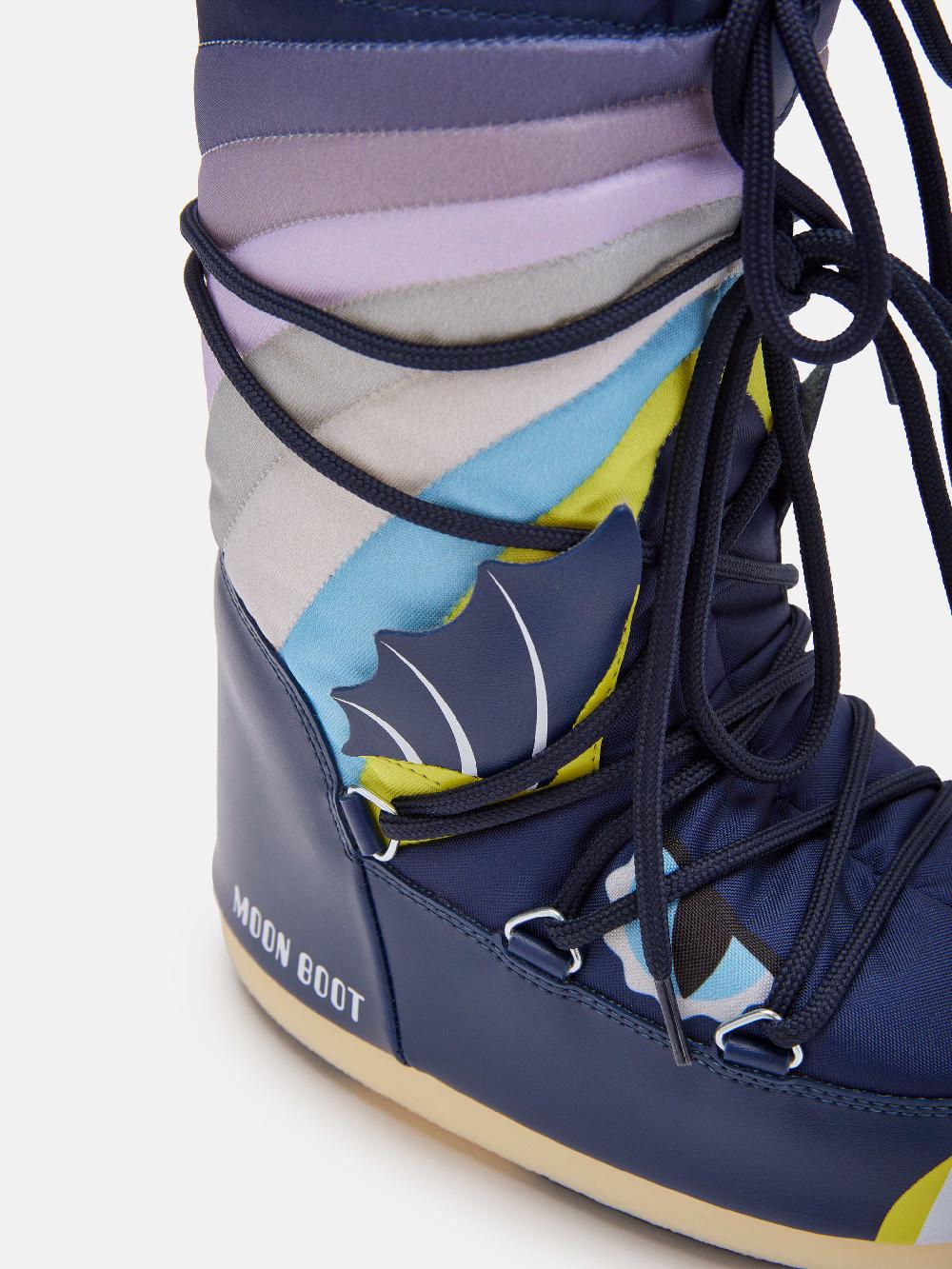 Moon Boot ICON JUNIOR DRAGON BLU Promozione temporanea