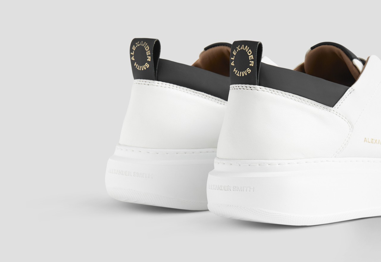 Alexander Smith WEMBLEY SLIP-ON MAN WHITE BLACK Offerta Pasqua