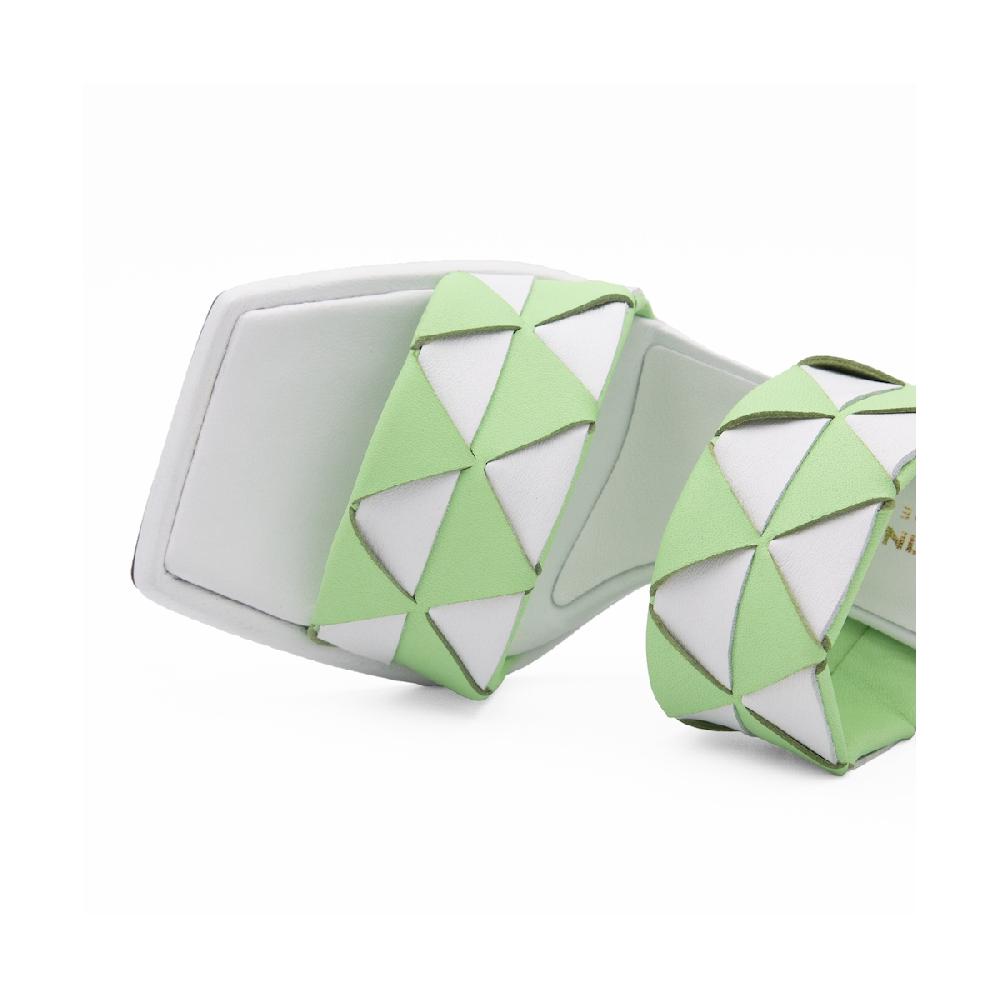 Amalfi by rangoni Sandali Luppolo verde e bianco Duty-free