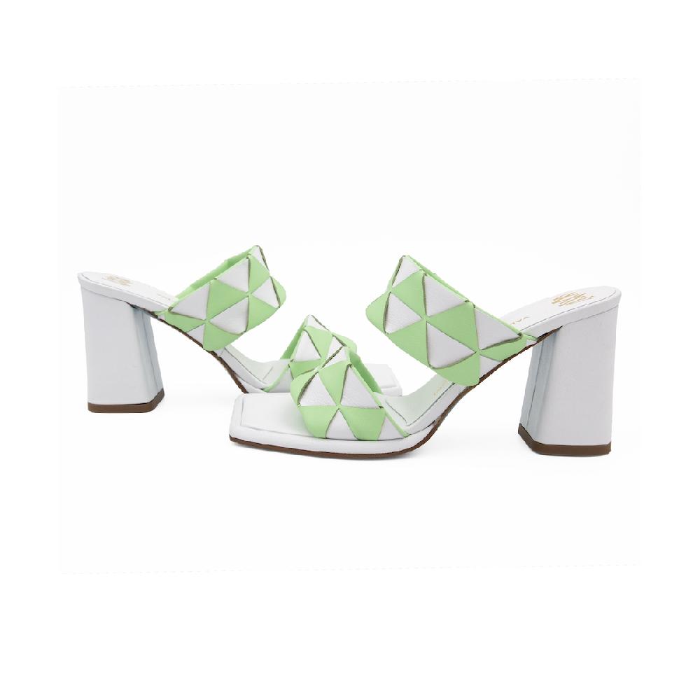 Amalfi by rangoni Sandali Luppolo verde e bianco Duty-free