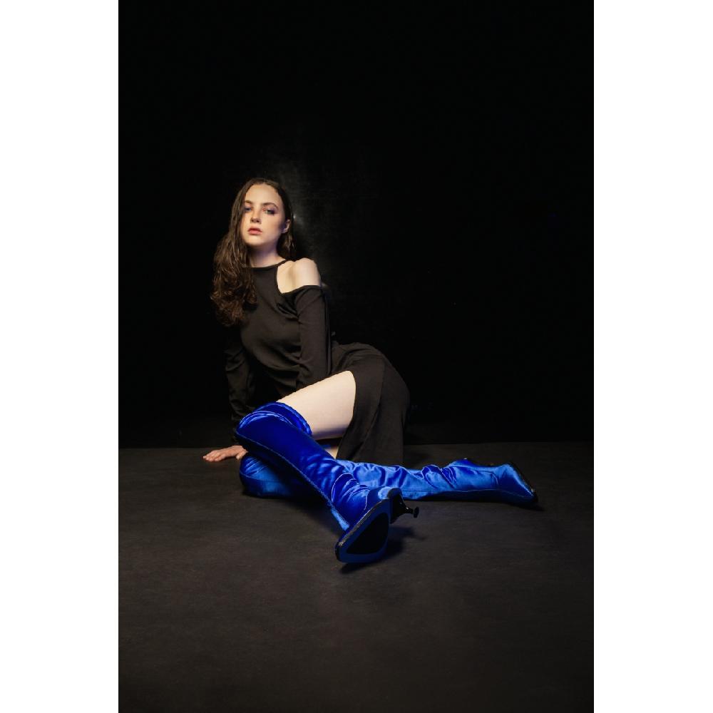 Amalfi by rangoni Stivale cuissard Dolores blu Shopping Online